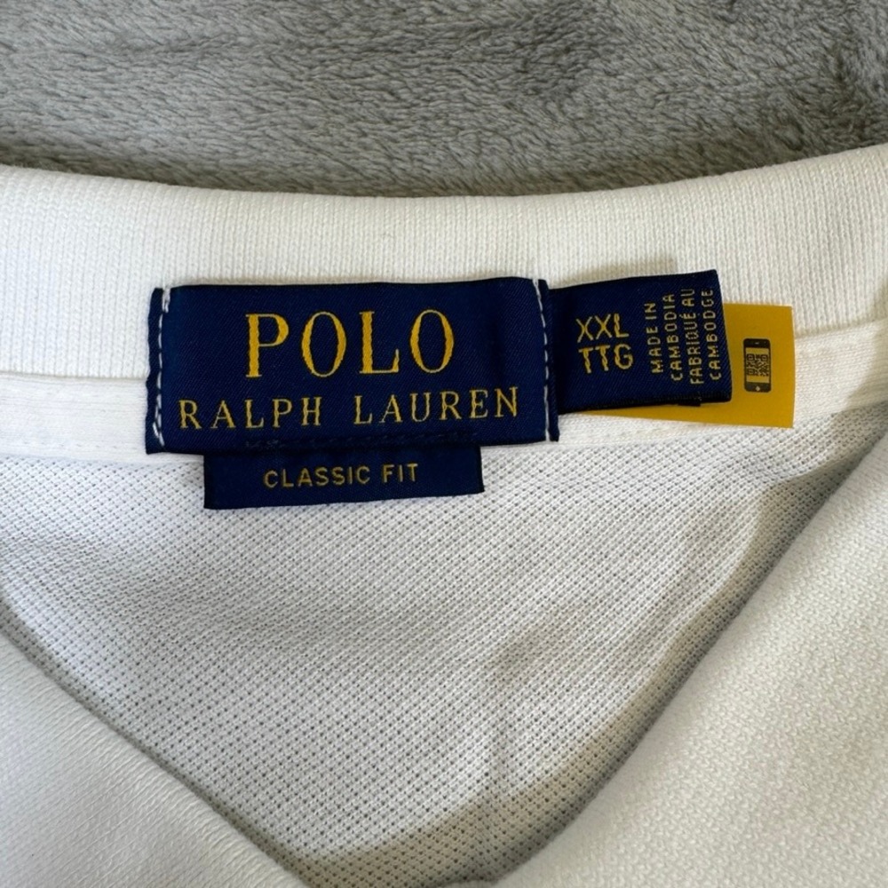 NWT Polo Ralph Lauren Mens XXL White Classic Fit Short Sleeve Cotton Mesh Polo - Picture 7 of 15